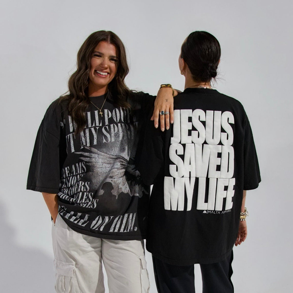 [PRE-ORDER - SHIPS END OF JULY] Jesus Saved My Life PUFF PRINT - Black