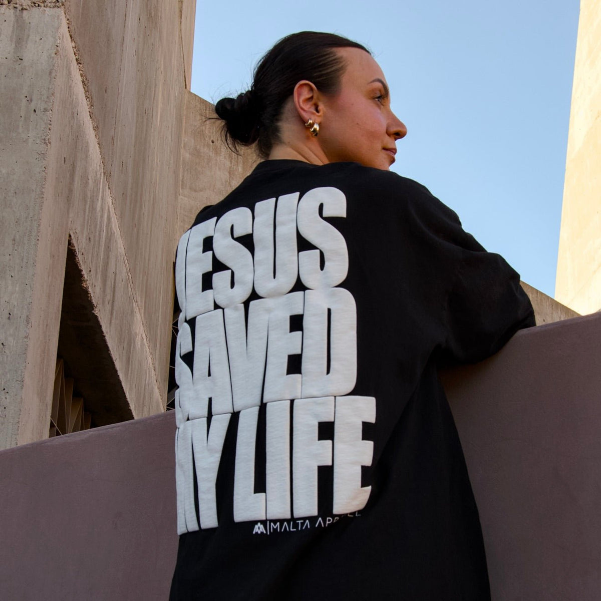 [PRE-ORDER - SHIPS END OF JULY] Jesus Saved My Life PUFF PRINT - Black
