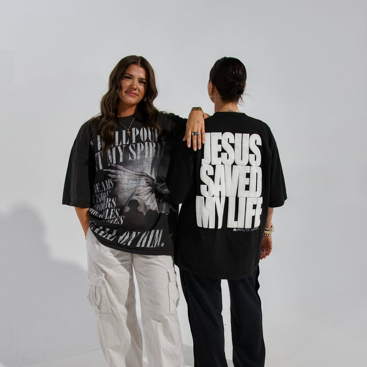 [PRE-ORDER - SHIPS END OF JULY] Jesus Saved My Life PUFF PRINT - Black