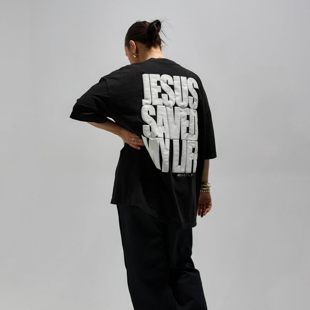 [PRE-ORDER - SHIPS END OF JULY] Jesus Saved My Life PUFF PRINT - Black
