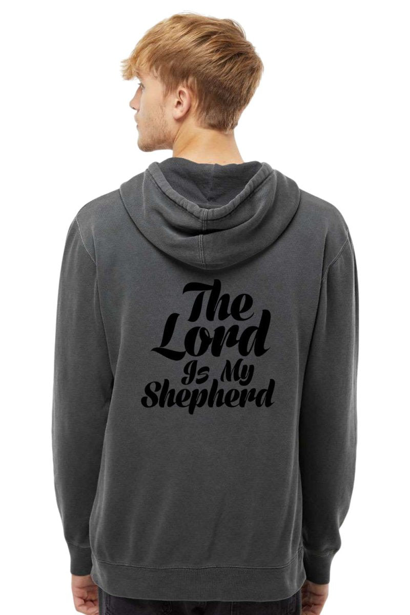Psalm 23:1 Unisex Pigment-Dyed Hoodie Sweatshirt