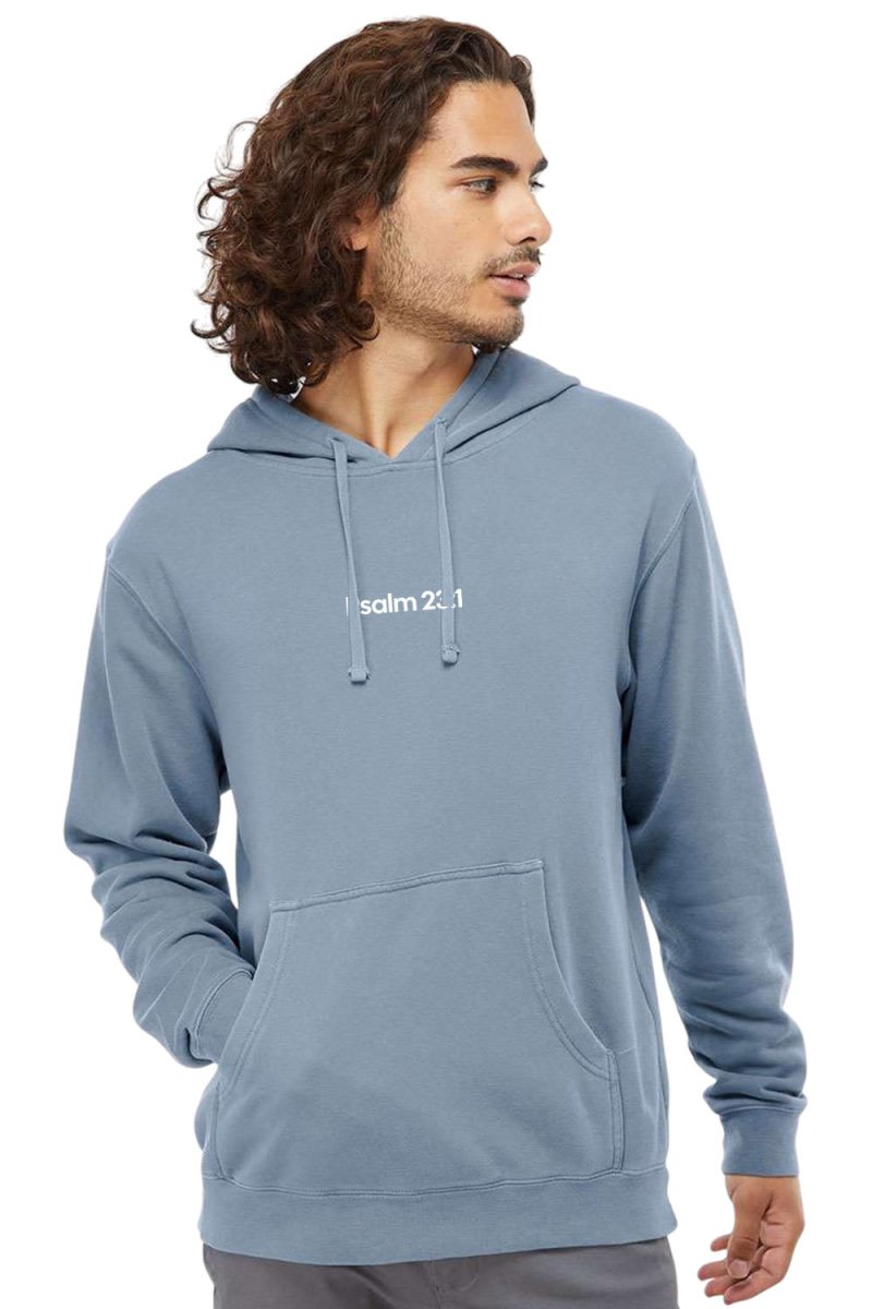 Psalm 23:1 Unisex Pigment-Dyed Hoodie Sweatshirt