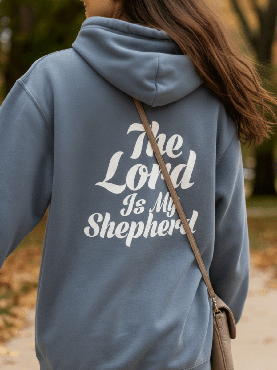 Psalm 23:1 Unisex Pigment-Dyed Hoodie Sweatshirt