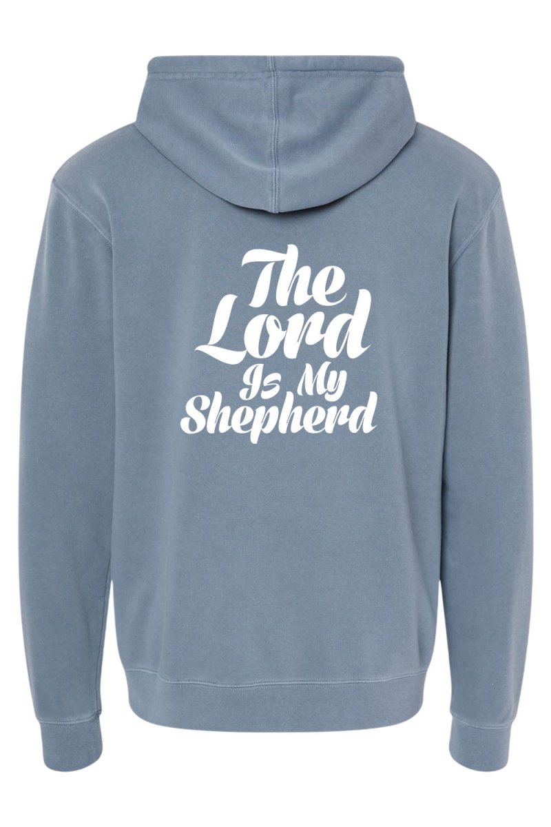 Psalm 23:1 Unisex Pigment-Dyed Hoodie Sweatshirt