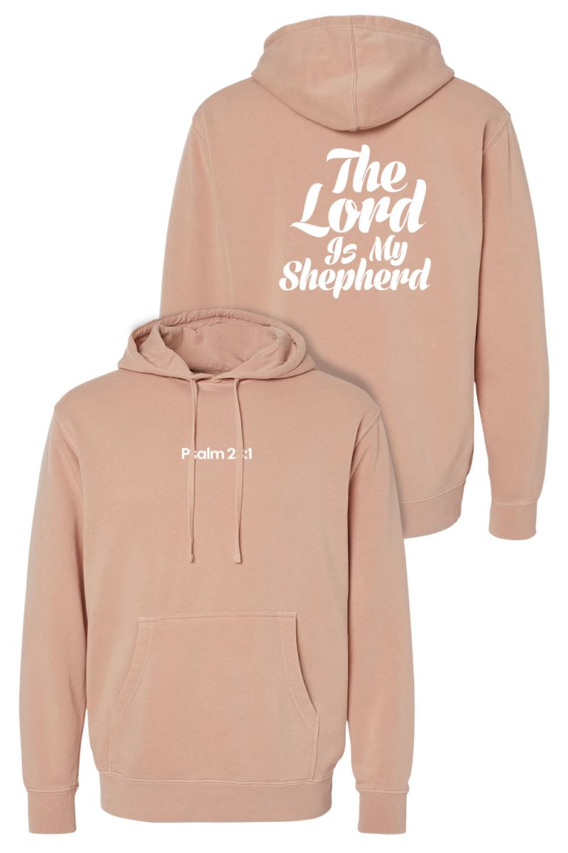 Psalm 23:1 Unisex Pigment-Dyed Hoodie Sweatshirt