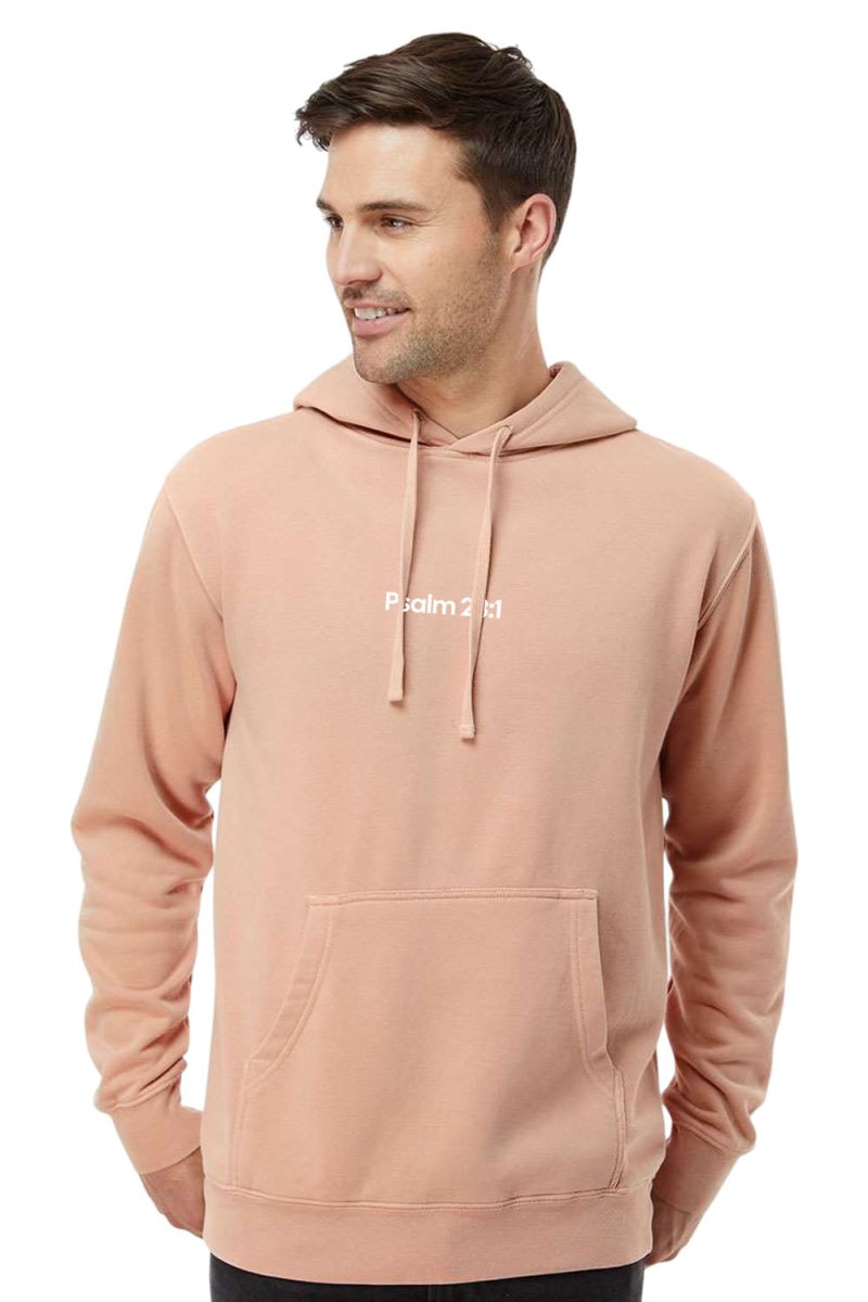 Psalm 23:1 Unisex Pigment-Dyed Hoodie Sweatshirt