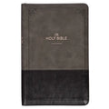 KJV Bible Deluxe Gift (Faux Leather, Gray/Black W/Zipper) - Imitation Leather