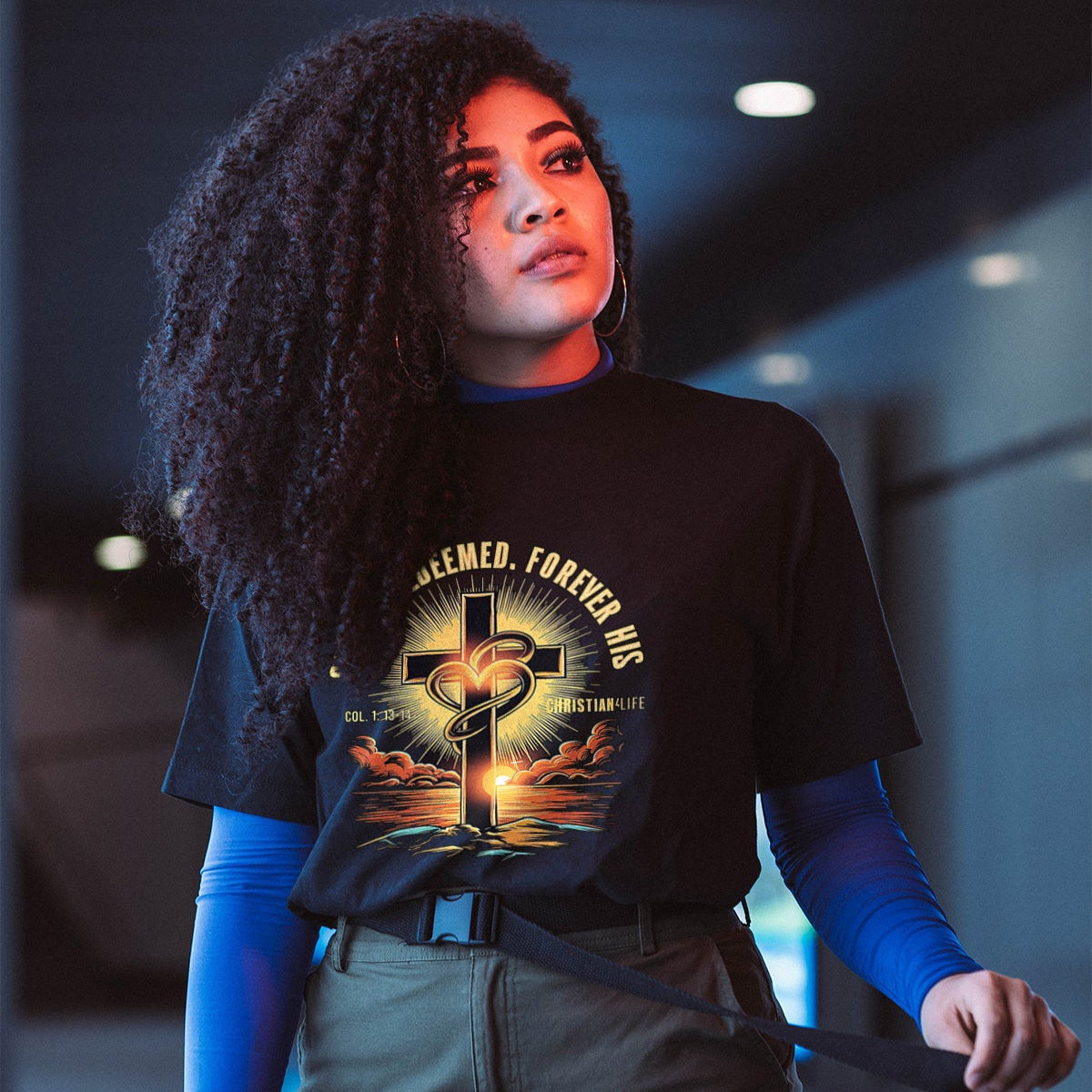 Unisex "Saved, Redeemed, Forever His" Christian Cotton Softstyle T-Shirt