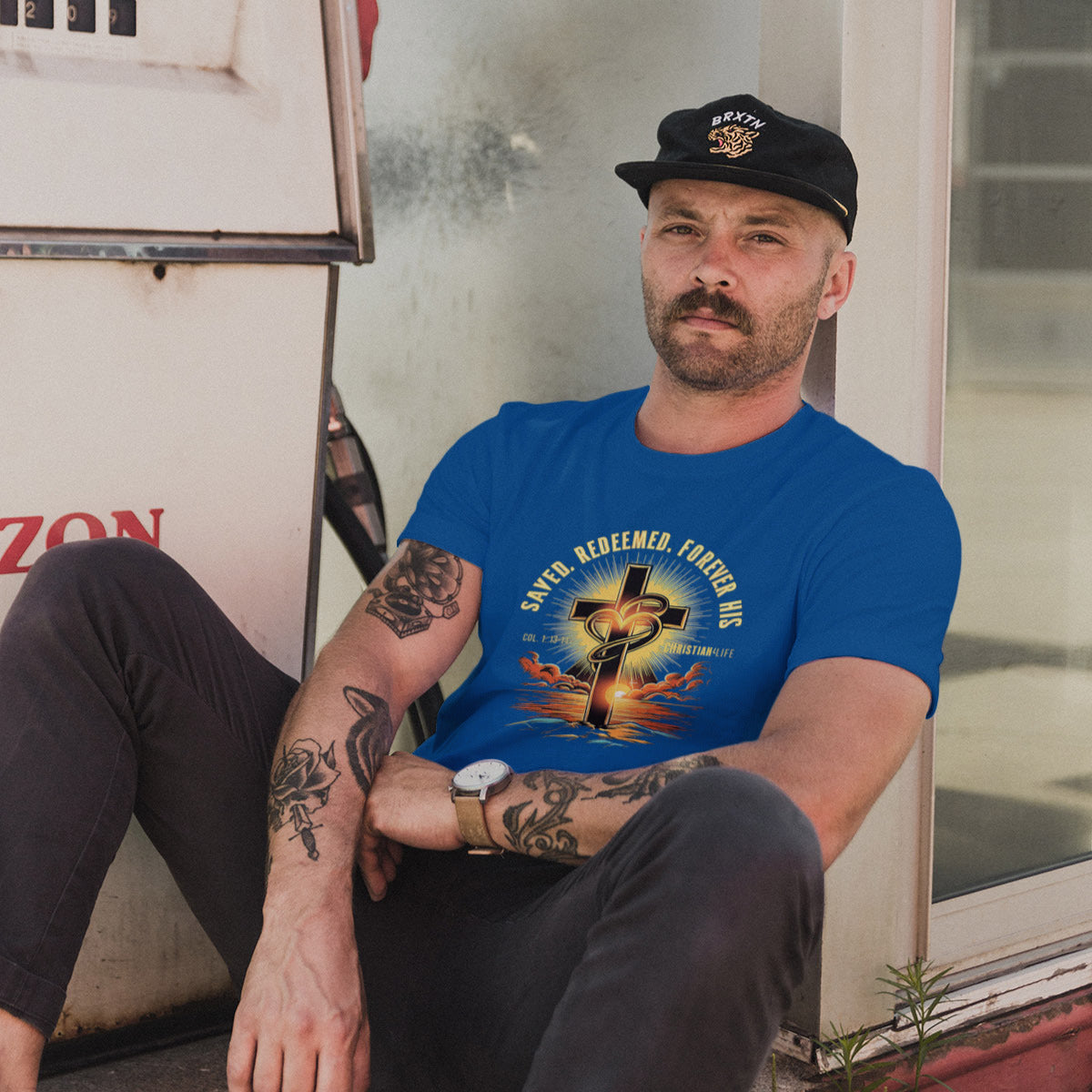 Unisex "Saved, Redeemed, Forever His" Christian Cotton Softstyle T-Shirt