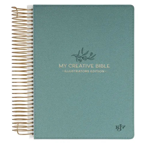 KJV Holy Bible, My Creative Bible - Illustrators Edition, Journal Space, Hardcover, King James Version, Teal Debossed - Spiral